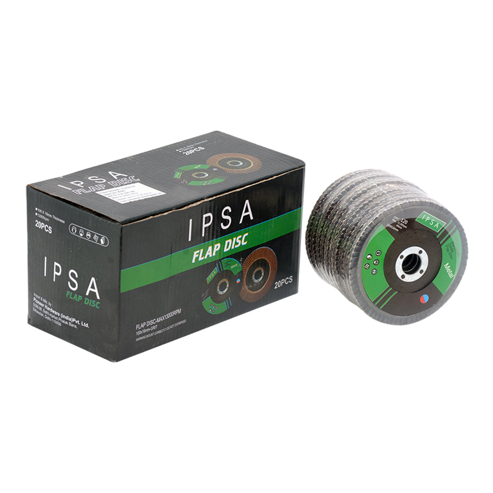 IPSA Flap Disc 100 x 16mm 100 Grit Pack of 20 Piece